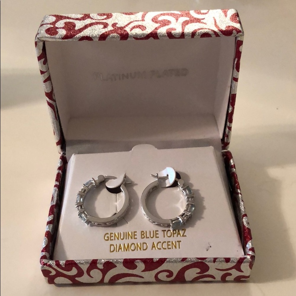 GENUINE BLUE TOPAZ DIAMOND ACCENT